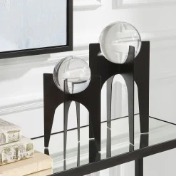 Orb Sculptures, Set of Two