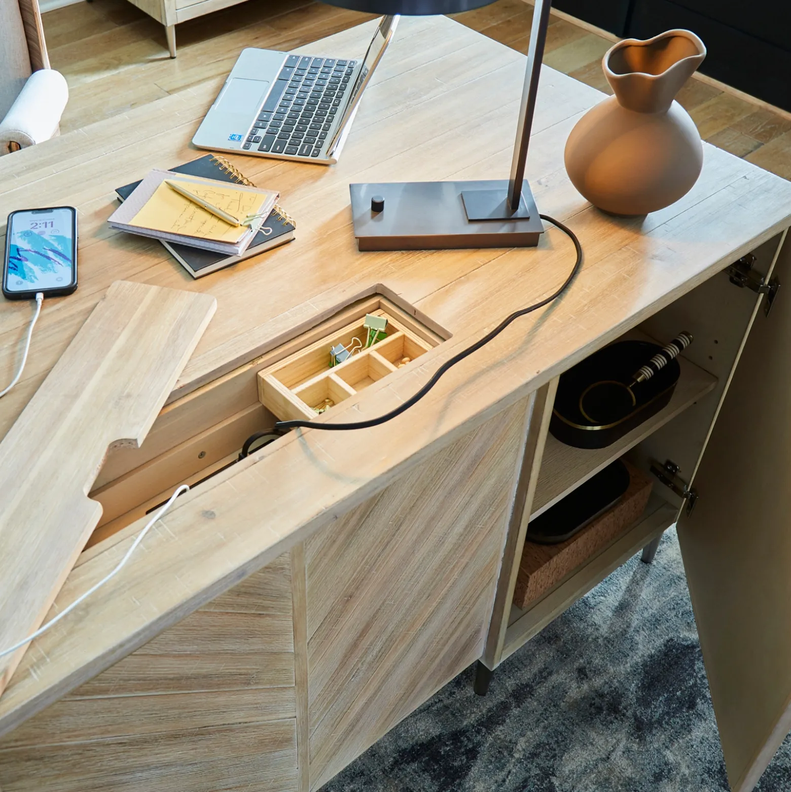 Oslo Double Pedestal Executive Desk - 66"W x 30"D