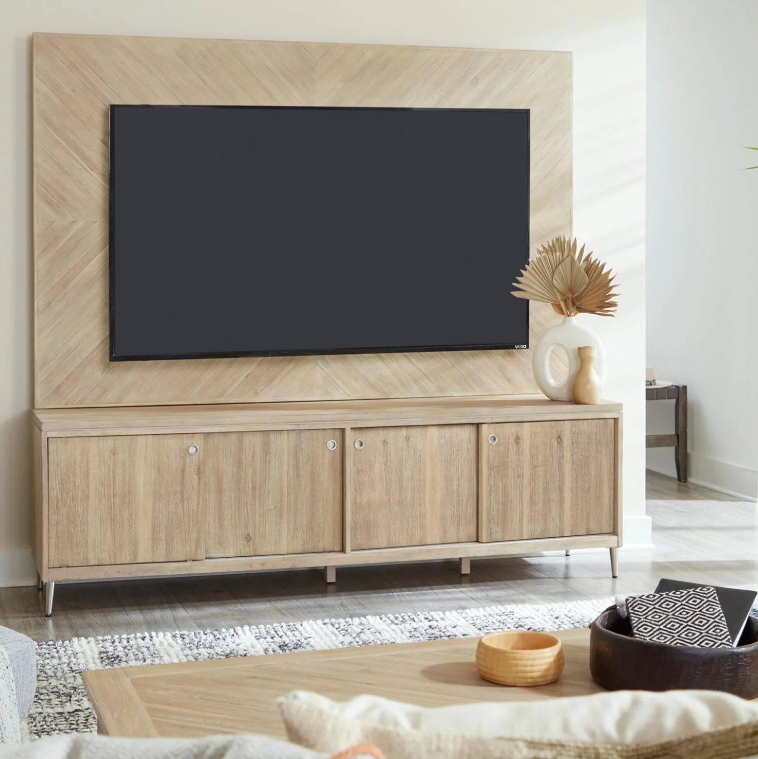 Oslo TV Console with Backer Panel