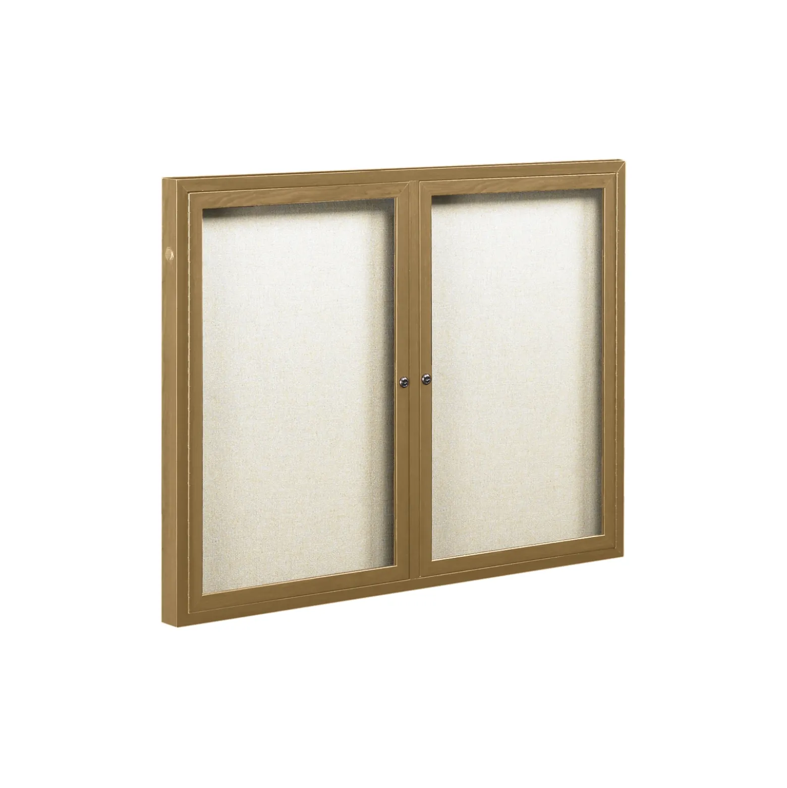 Outdoor Enclosed Bulletin Board w/Aluminum Wood Look Finish - 48"W x 36"H