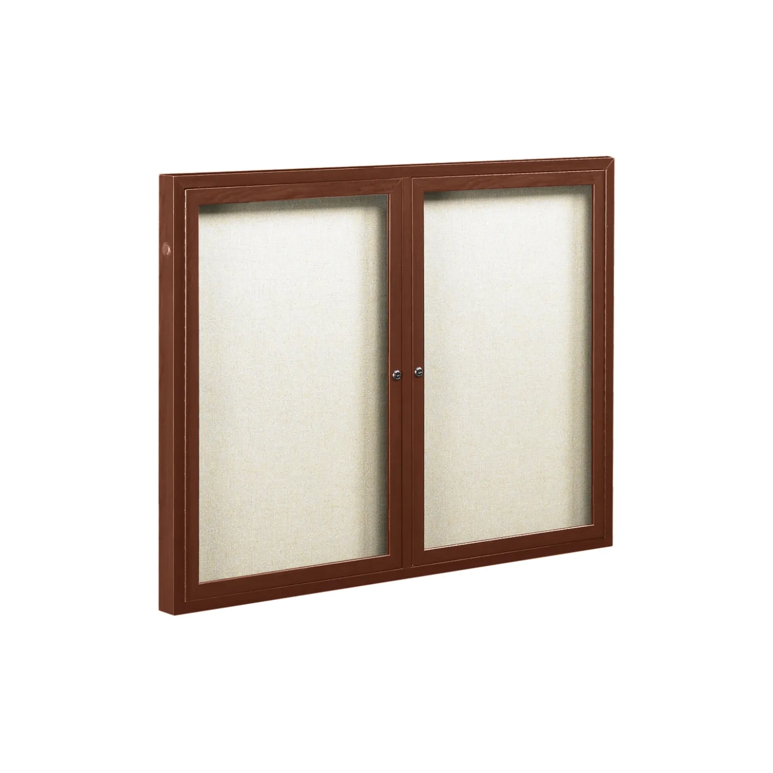 Outdoor Enclosed Bulletin Board w/Aluminum Wood Look Finish - 48"W x 36"H