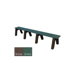 Outdoor Recycled Plastic Flat Economy Bench 8'