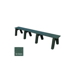 Outdoor Recycled Plastic Flat Economy Bench 8'