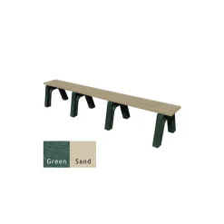 Outdoor Recycled Plastic Flat Economy Bench 8'