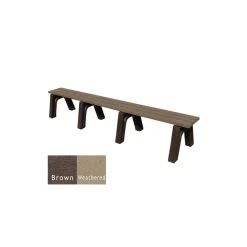 Outdoor Recycled Plastic Flat Economy Bench 8'