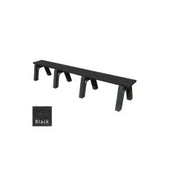 Outdoor Recycled Plastic Flat Economy Bench 8'
