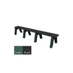 Outdoor Recycled Plastic Flat Economy Bench 8'