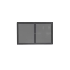 Ovation 2 Door Enclosed Fabric Bulletin Board 36"Wx48"H