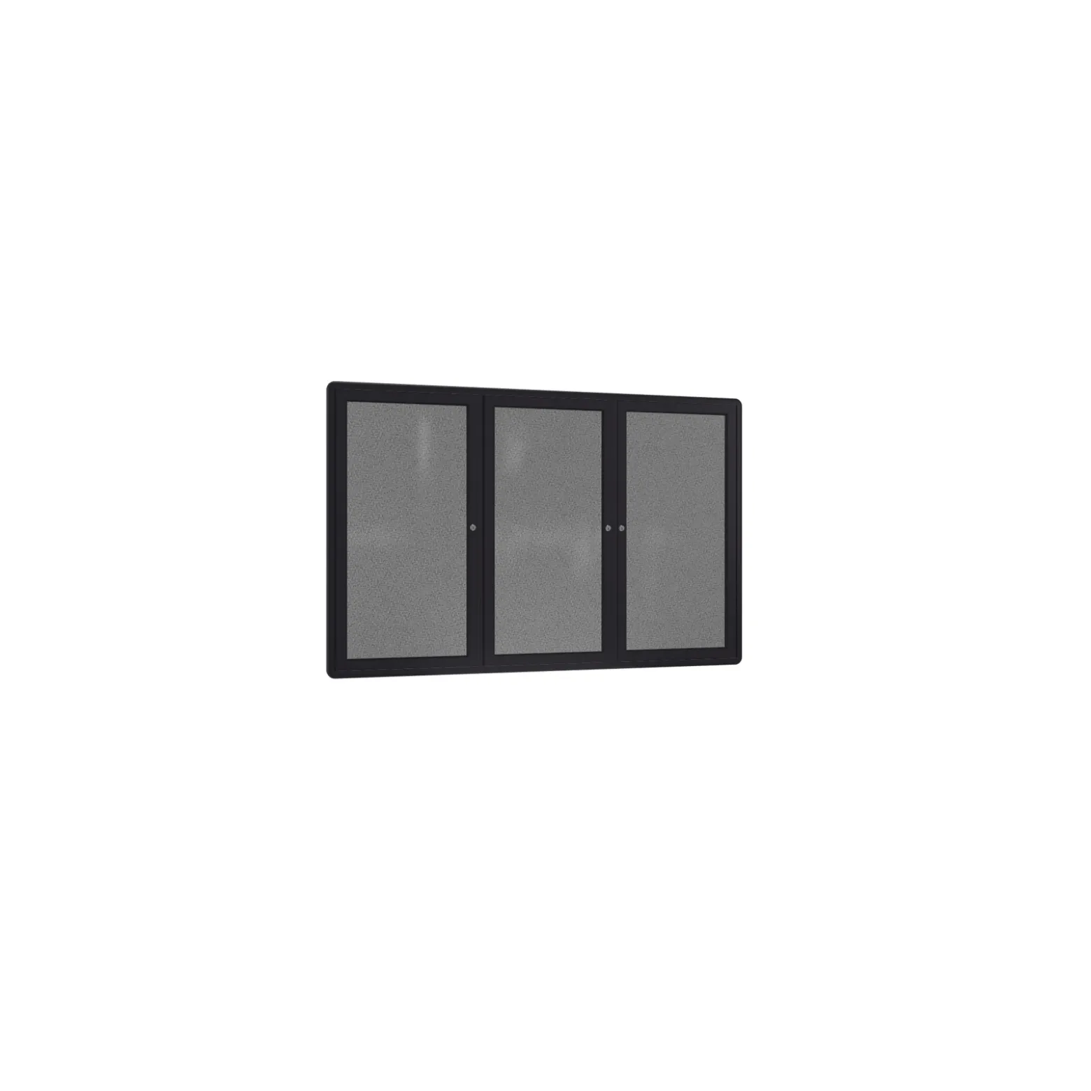 Ovation 3 Door Enclosed Fabric Bulletin Board 6'Wx4'H