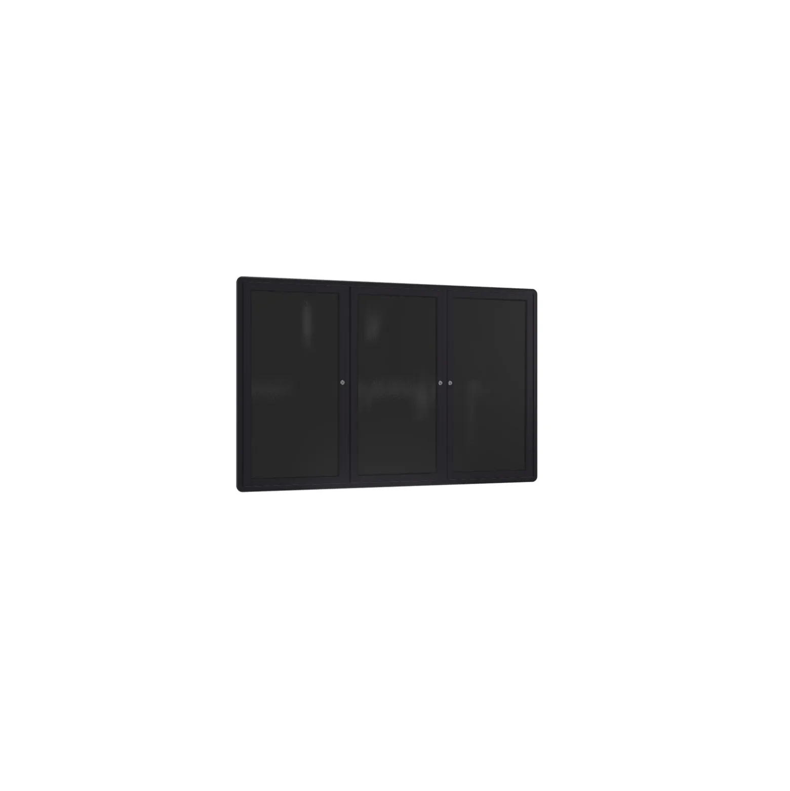 Ovation 3 Door Enclosed Fabric Bulletin Board 6'Wx4'H