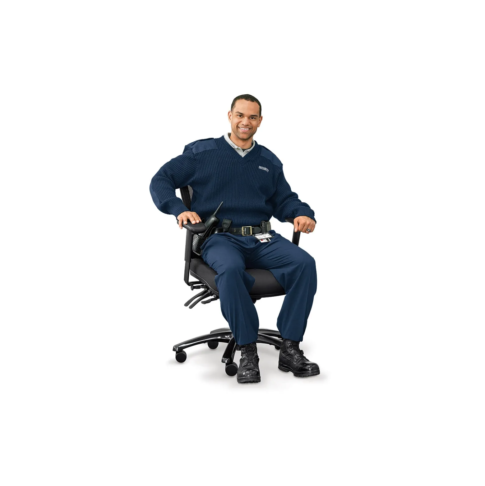 Overtime Mesh-Back 24/7 Big and Tall Office Chair with Polyurethane Seat