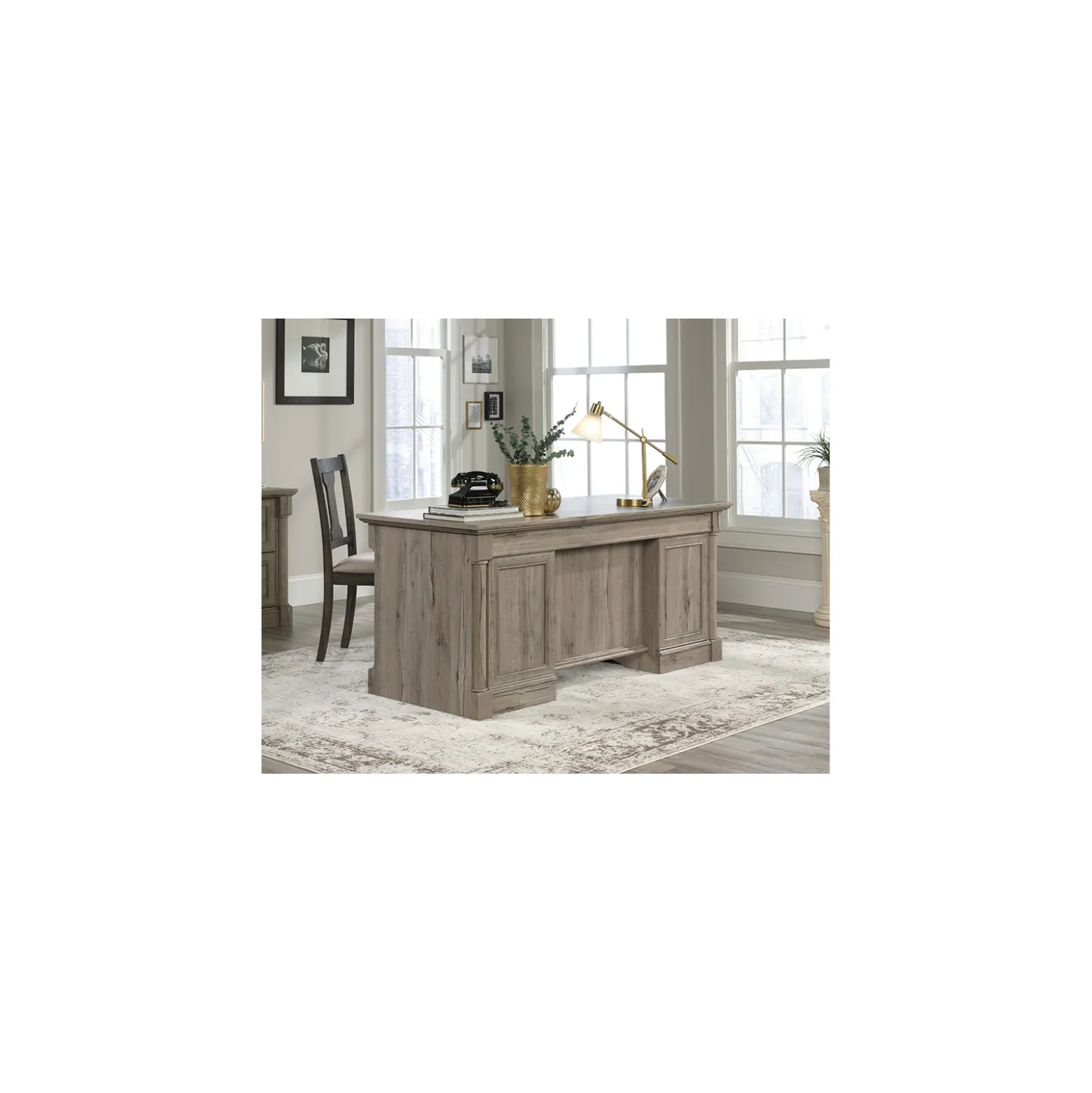 Palladia Double Pedestal Office Desk - 65"W