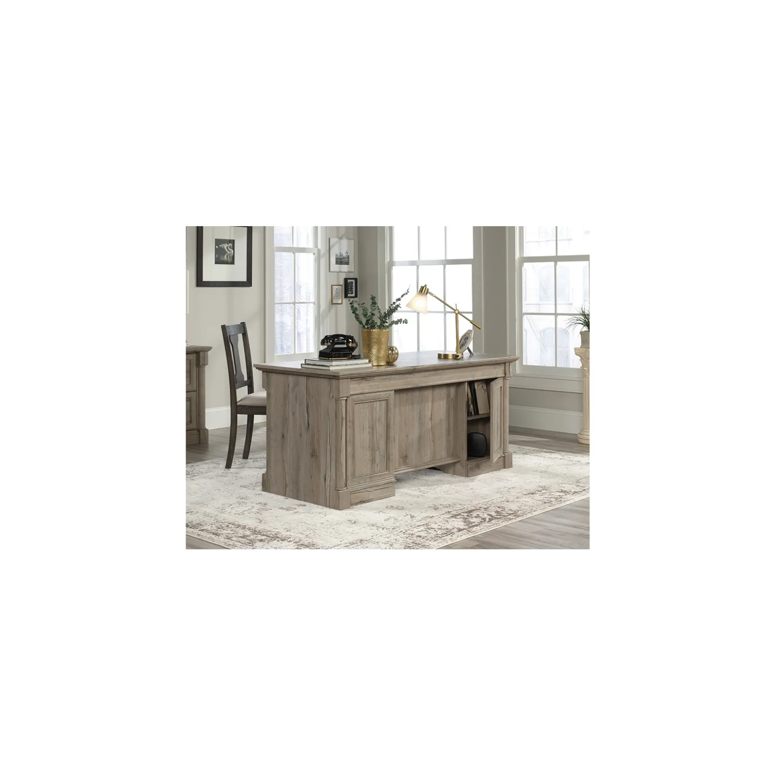 Palladia Double Pedestal Office Desk - 65"W