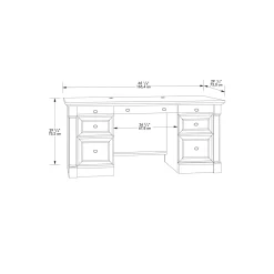Palladia Double Pedestal Office Desk - 65
