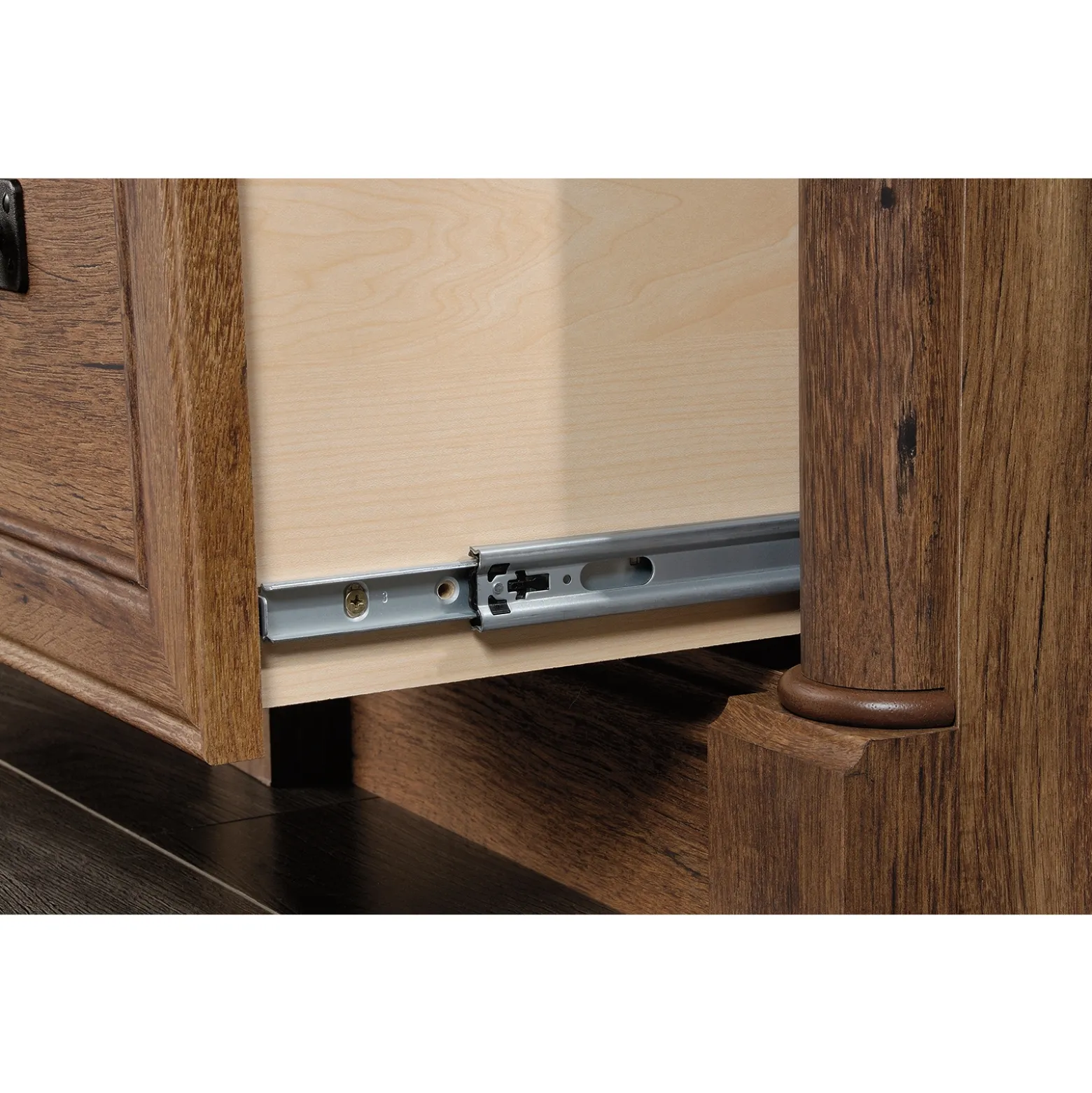 Palladia Single Pedestal Desk with Keyboard Tray