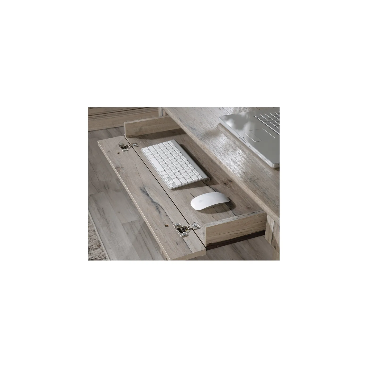 Palladia Single Pedestal Desk with Keyboard Tray