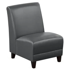 Parkside Armless Guest Chair in Faux Leather - 21"W