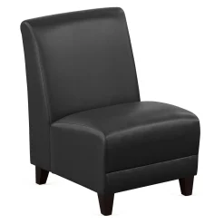 Parkside Armless Guest Chair in Faux Leather - 21"W