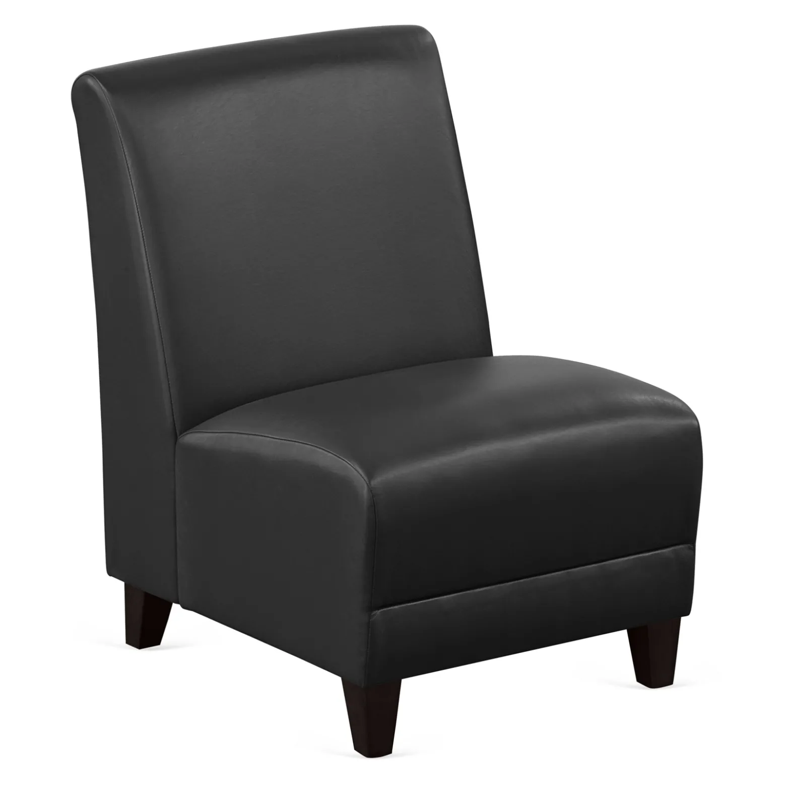 Parkside Armless Guest Chair in Faux Leather - 21"W