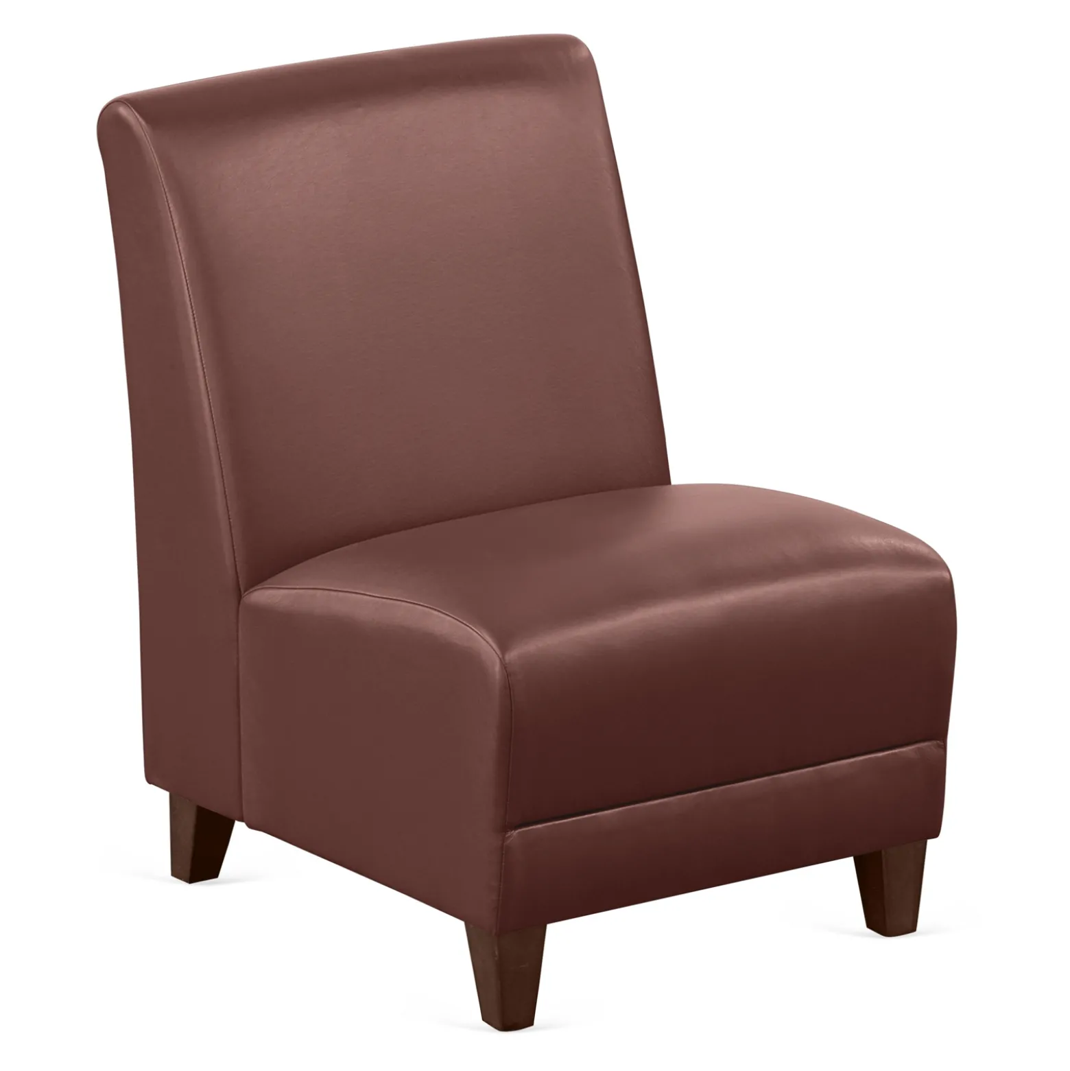 Parkside Armless Guest Chair in Faux Leather - 21"W