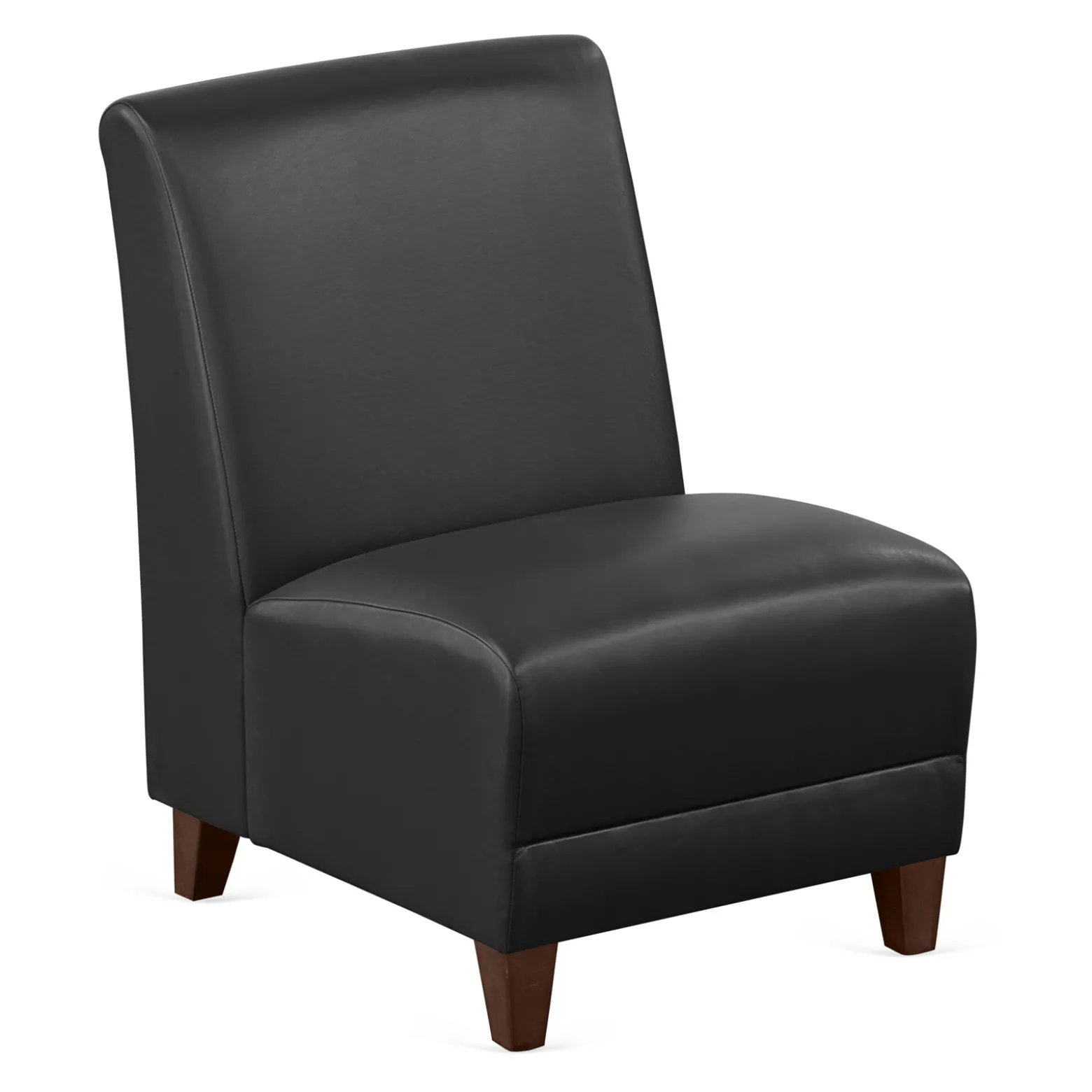 Parkside Armless Guest Chair in Faux Leather - 21"W