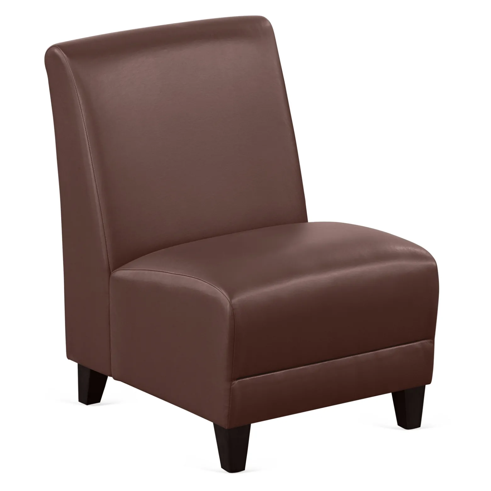 Parkside Armless Guest Chair in Faux Leather - 21"W