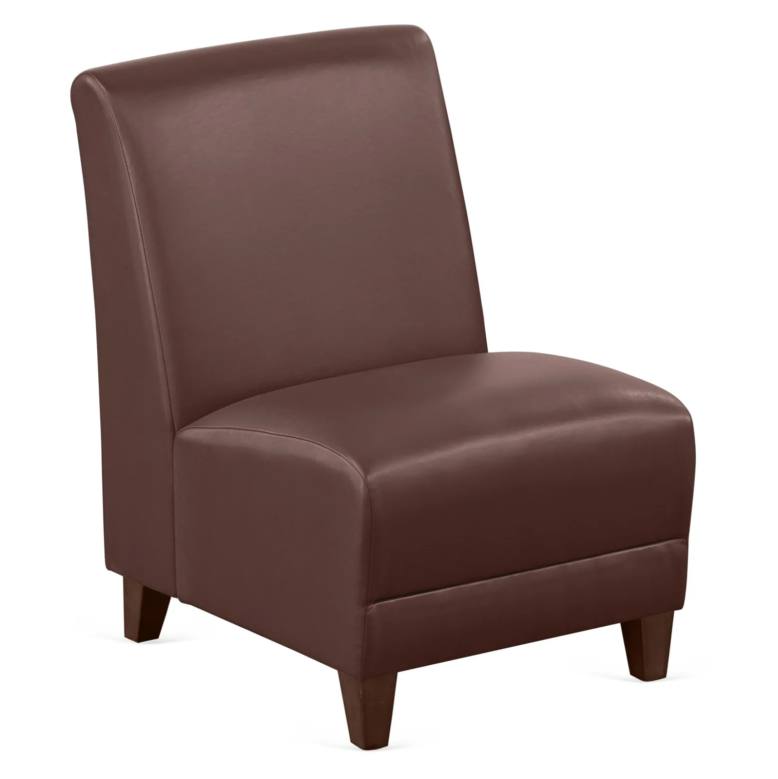 Parkside Armless Guest Chair in Faux Leather - 21"W