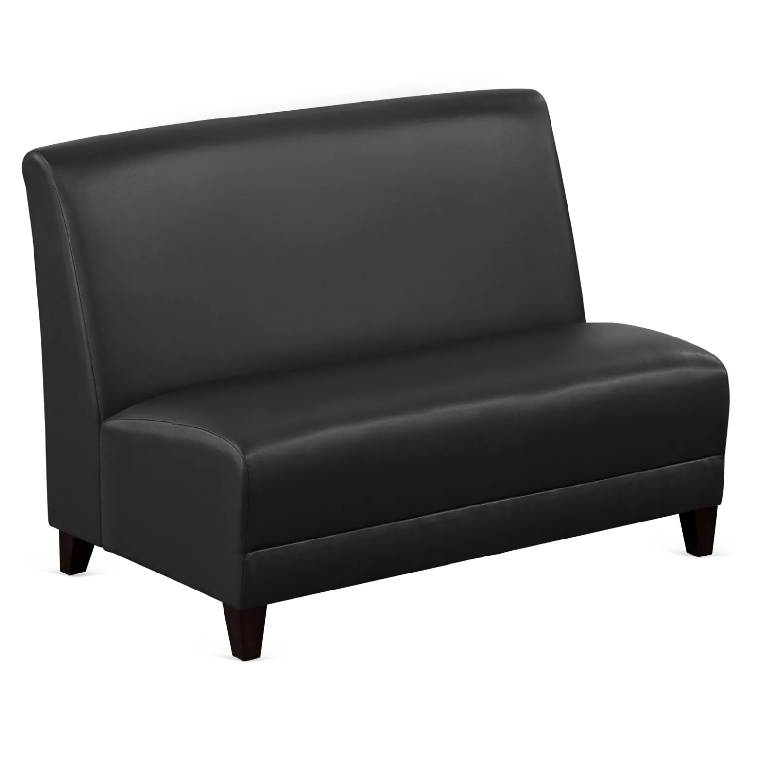 Parkside Armless Loveseat in Faux Leather - 44"W