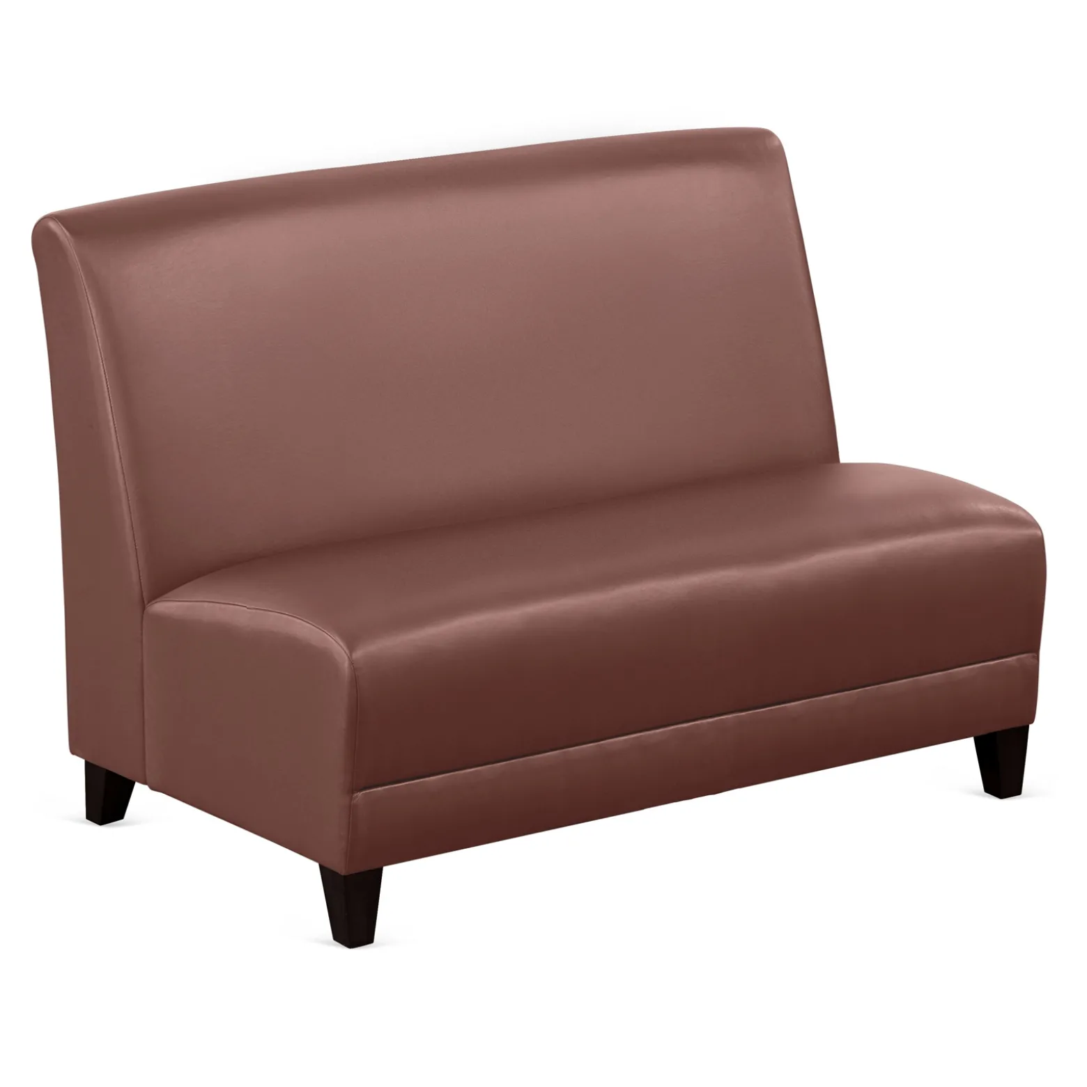 Parkside Armless Loveseat in Faux Leather - 44"W