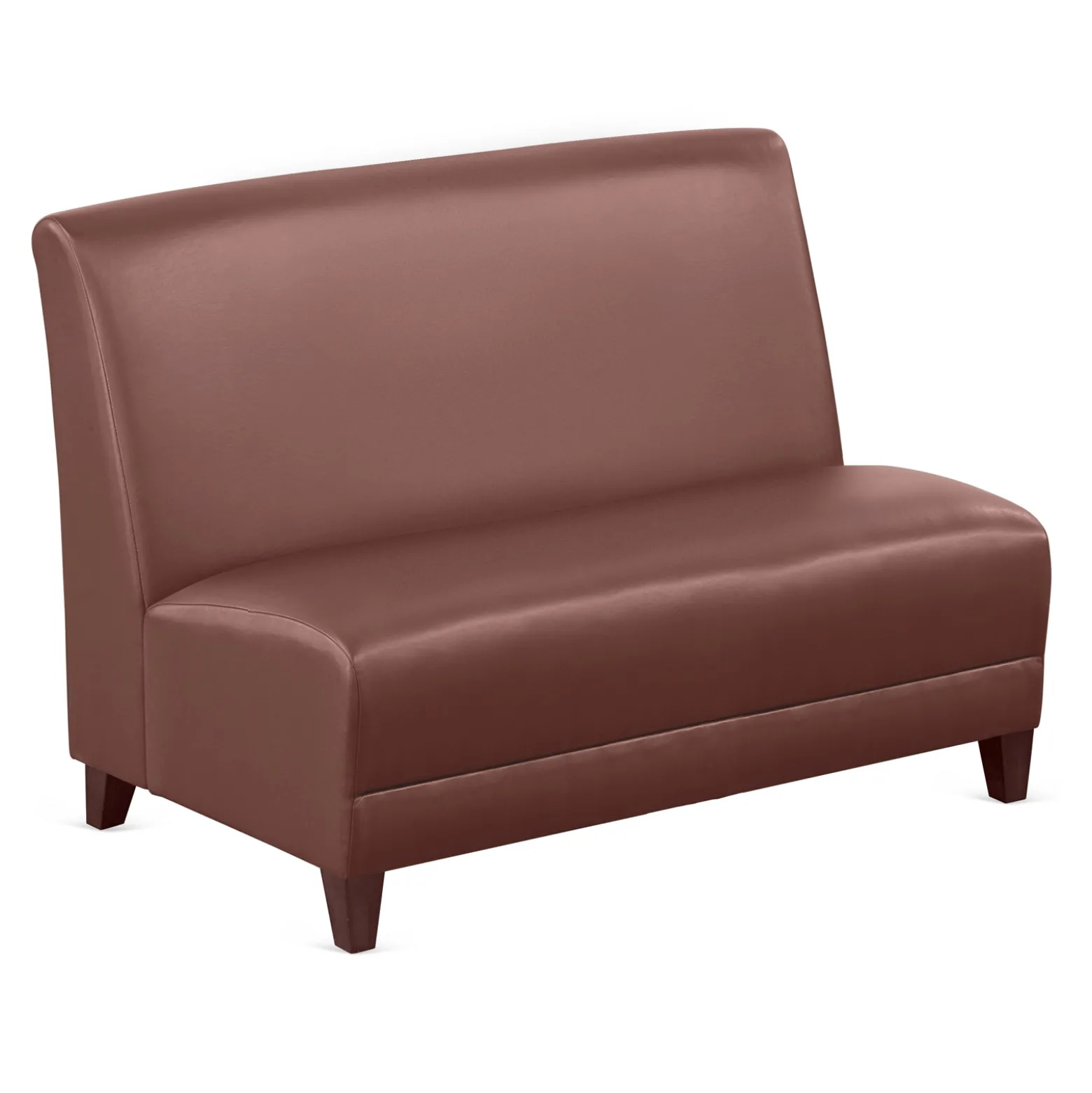 Parkside Armless Loveseat in Faux Leather - 44"W