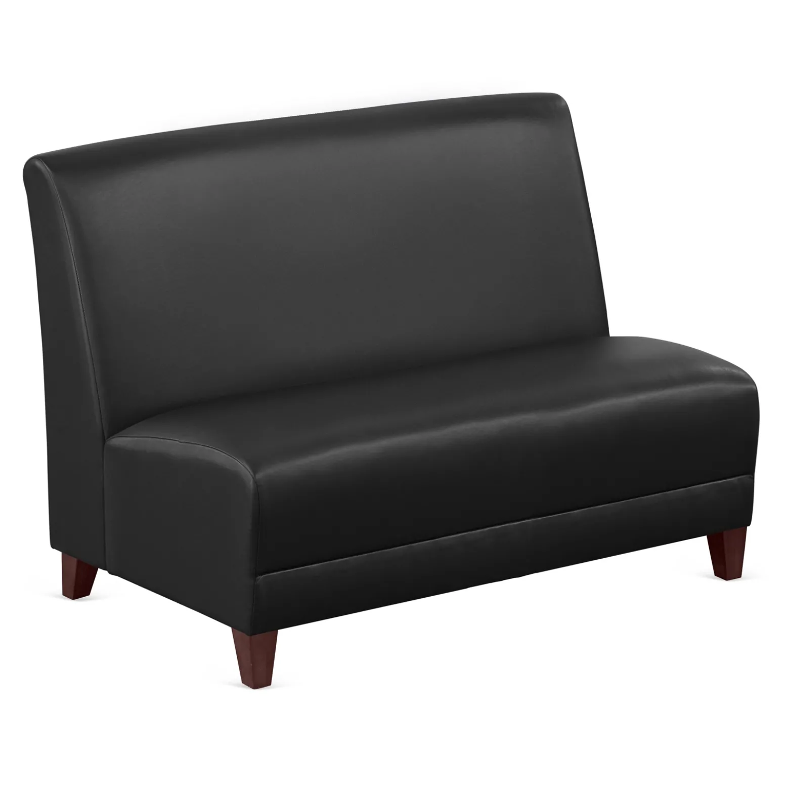 Parkside Armless Loveseat in Faux Leather - 44"W