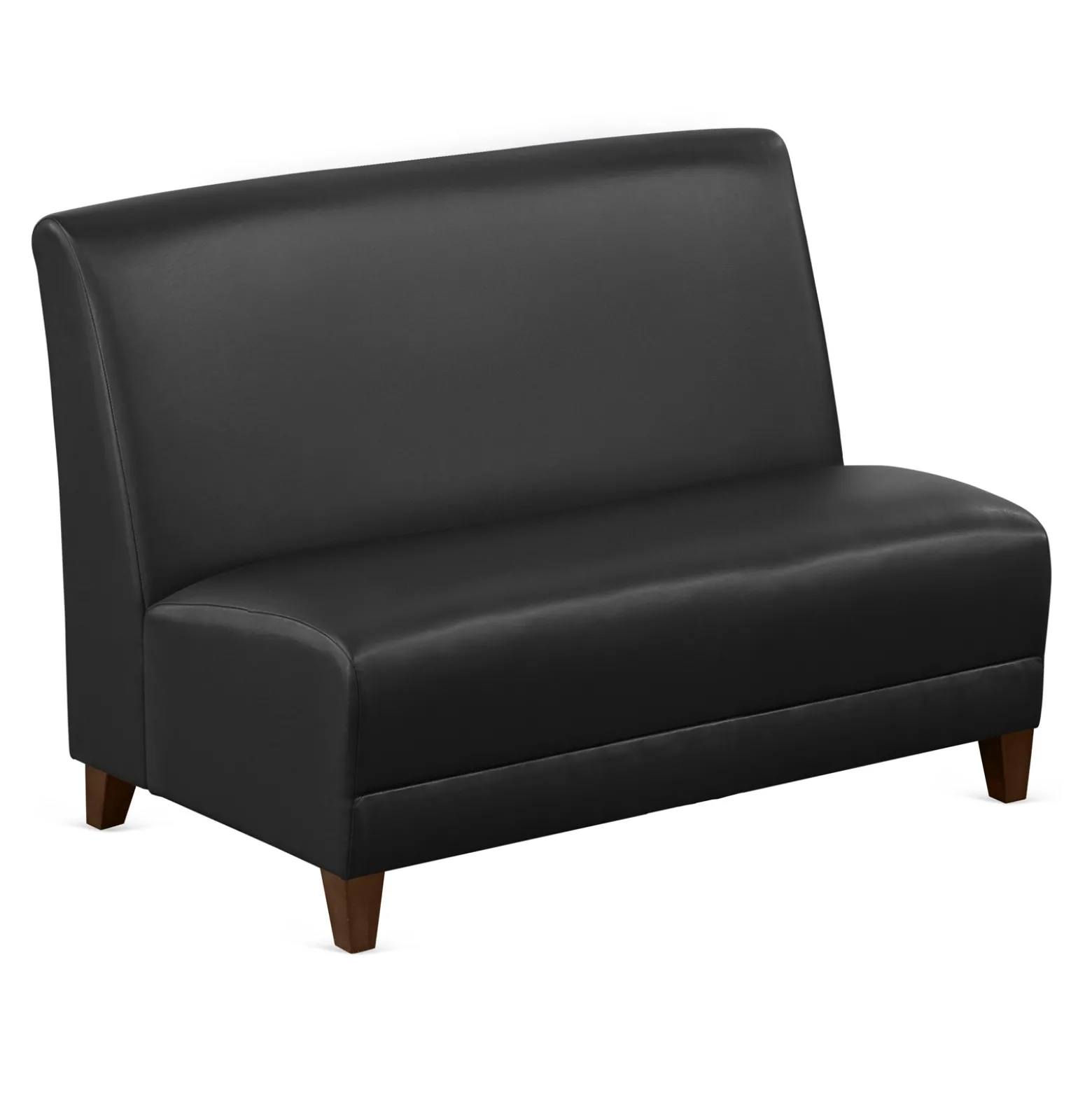 Parkside Armless Loveseat in Faux Leather - 44"W