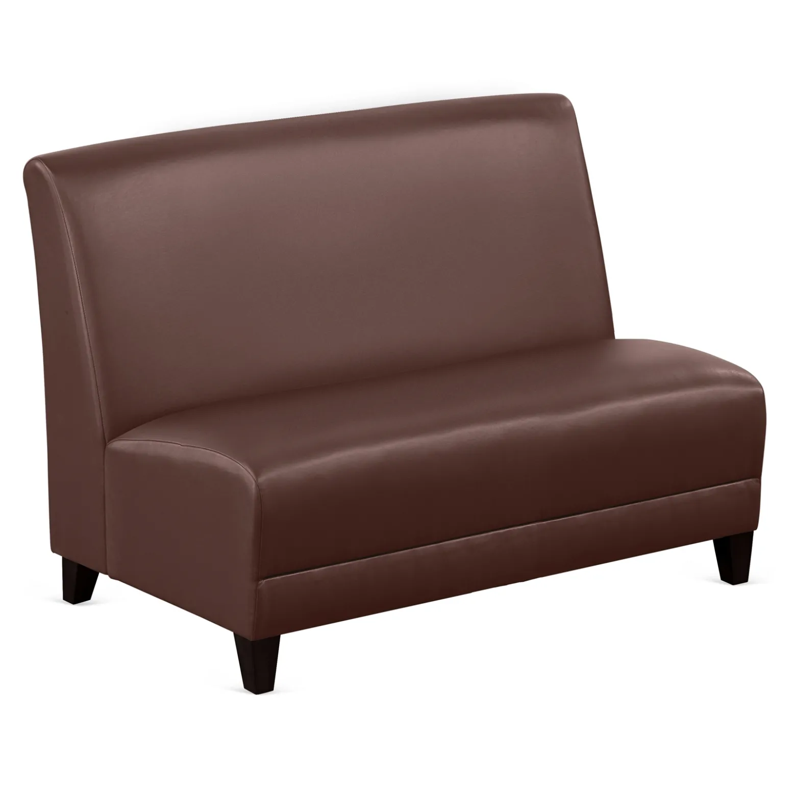 Parkside Armless Loveseat in Faux Leather - 44"W