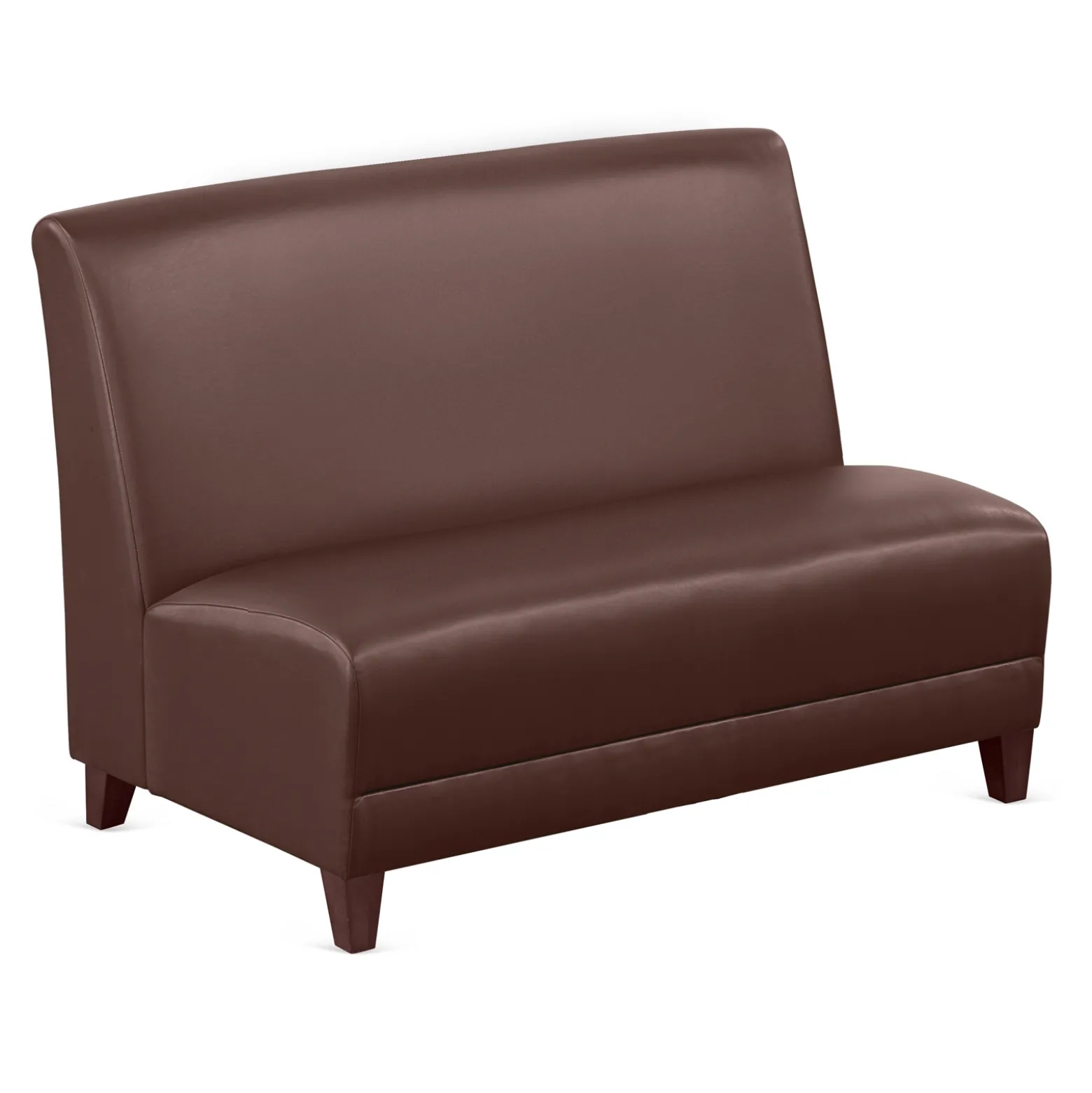 Parkside Armless Loveseat in Faux Leather - 44"W