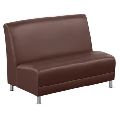 Parkside Armless Loveseat in Faux Leather - 44