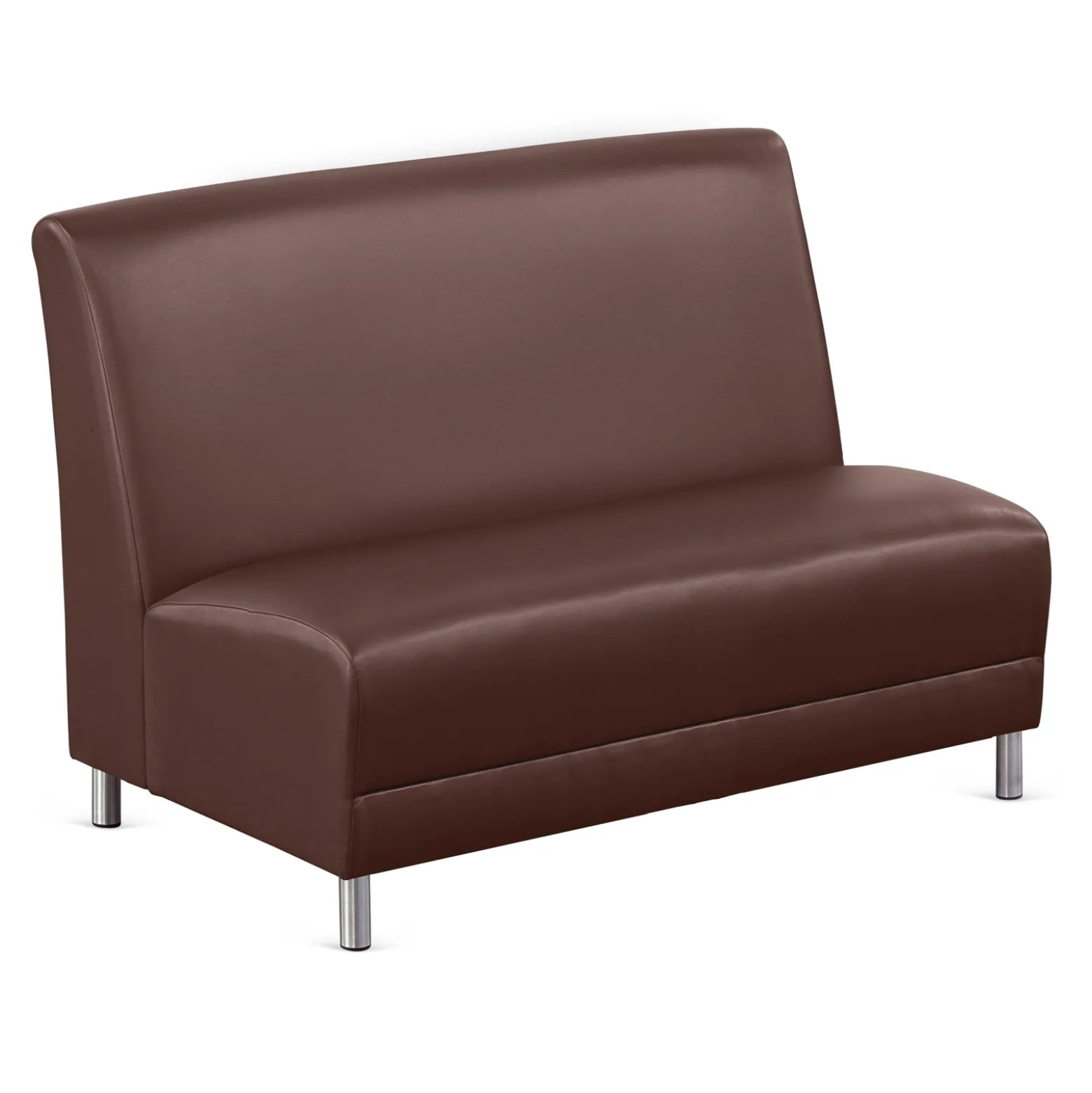 Parkside Armless Loveseat in Faux Leather - 44"W