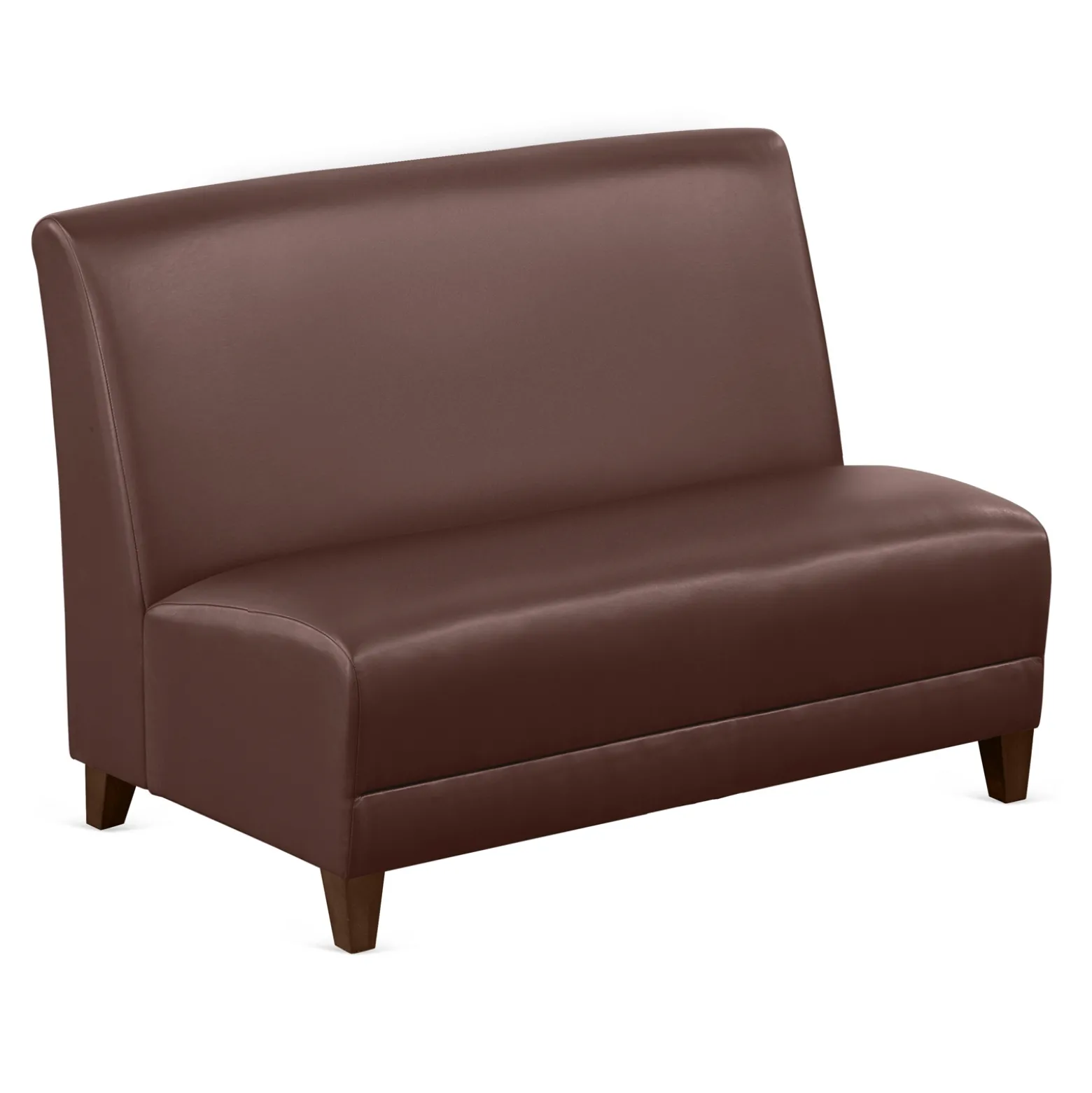 Parkside Armless Loveseat in Faux Leather - 44"W