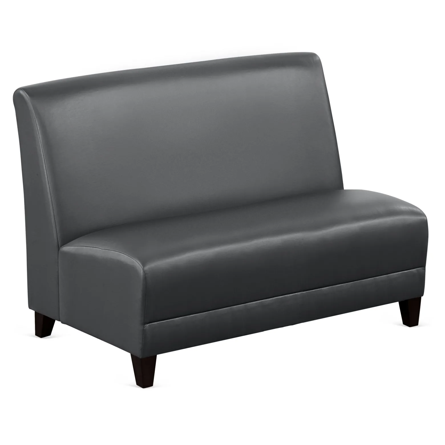 Parkside Armless Loveseat in Faux Leather - 44"W