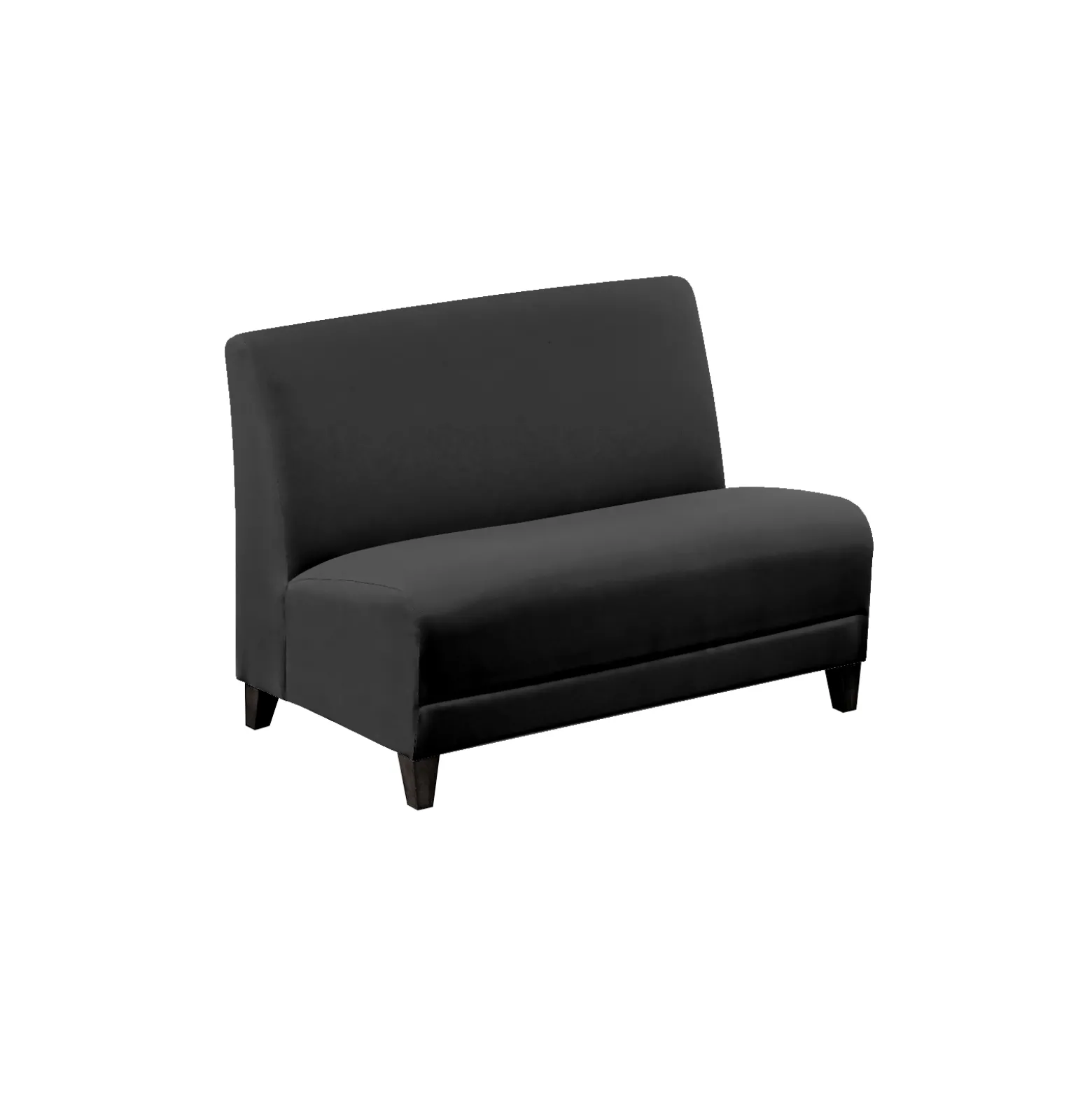 Parkside Armless Loveseat in Polyurethane or Fabric - 44"W