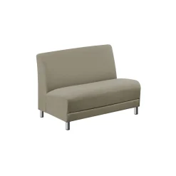 Parkside Armless Loveseat in Polyurethane or Fabric - 44