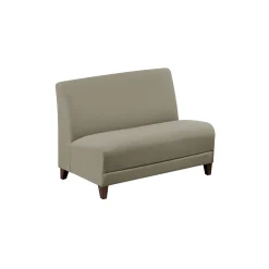 Parkside Armless Loveseat in Polyurethane or Fabric - 44