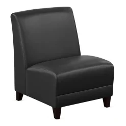 Parkside Armless Oversized Guest Chair in Faux Leather - 25"W