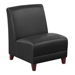 Parkside Armless Oversized Guest Chair in Faux Leather - 25"W