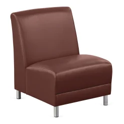 Parkside Armless Oversized Guest Chair in Faux Leather - 25