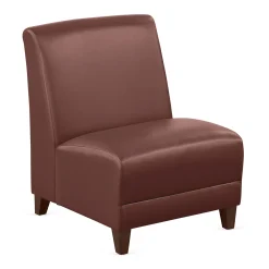 Parkside Armless Oversized Guest Chair in Faux Leather - 25
