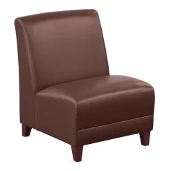 Parkside Armless Oversized Guest Chair in Faux Leather - 25
