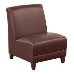 Parkside Armless Oversized Guest Chair in Faux Leather - 25