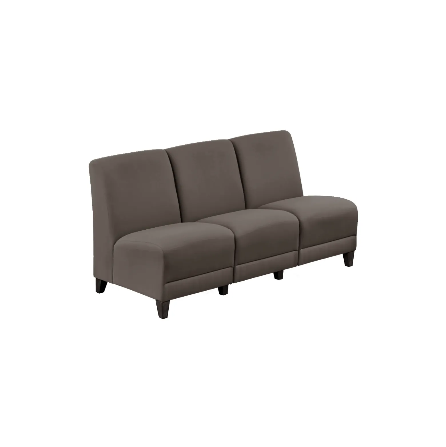 Parkside Armless Sofa in Polyurethane or Fabric - 64.5"W