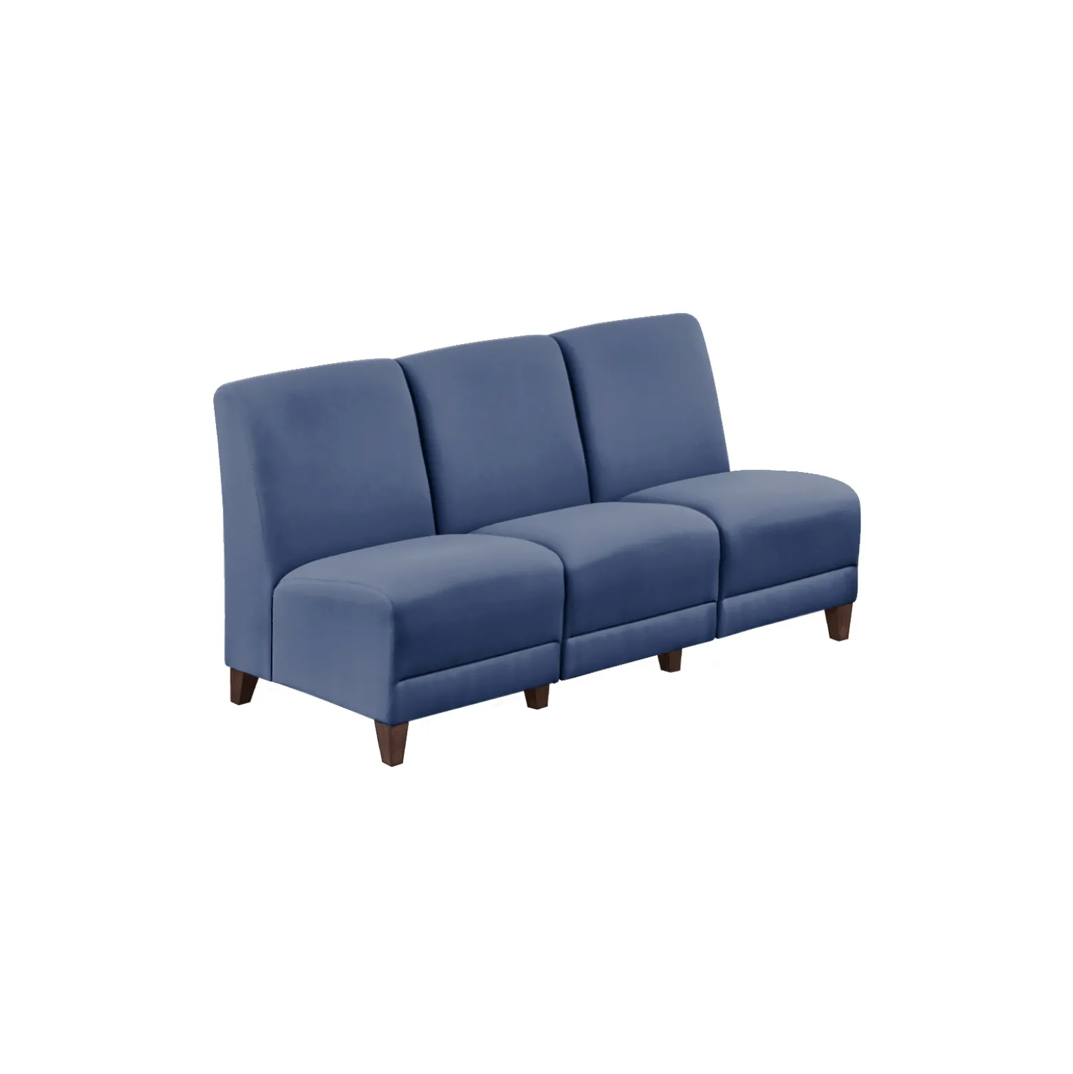 Parkside Armless Sofa in Polyurethane or Fabric - 64.5"W