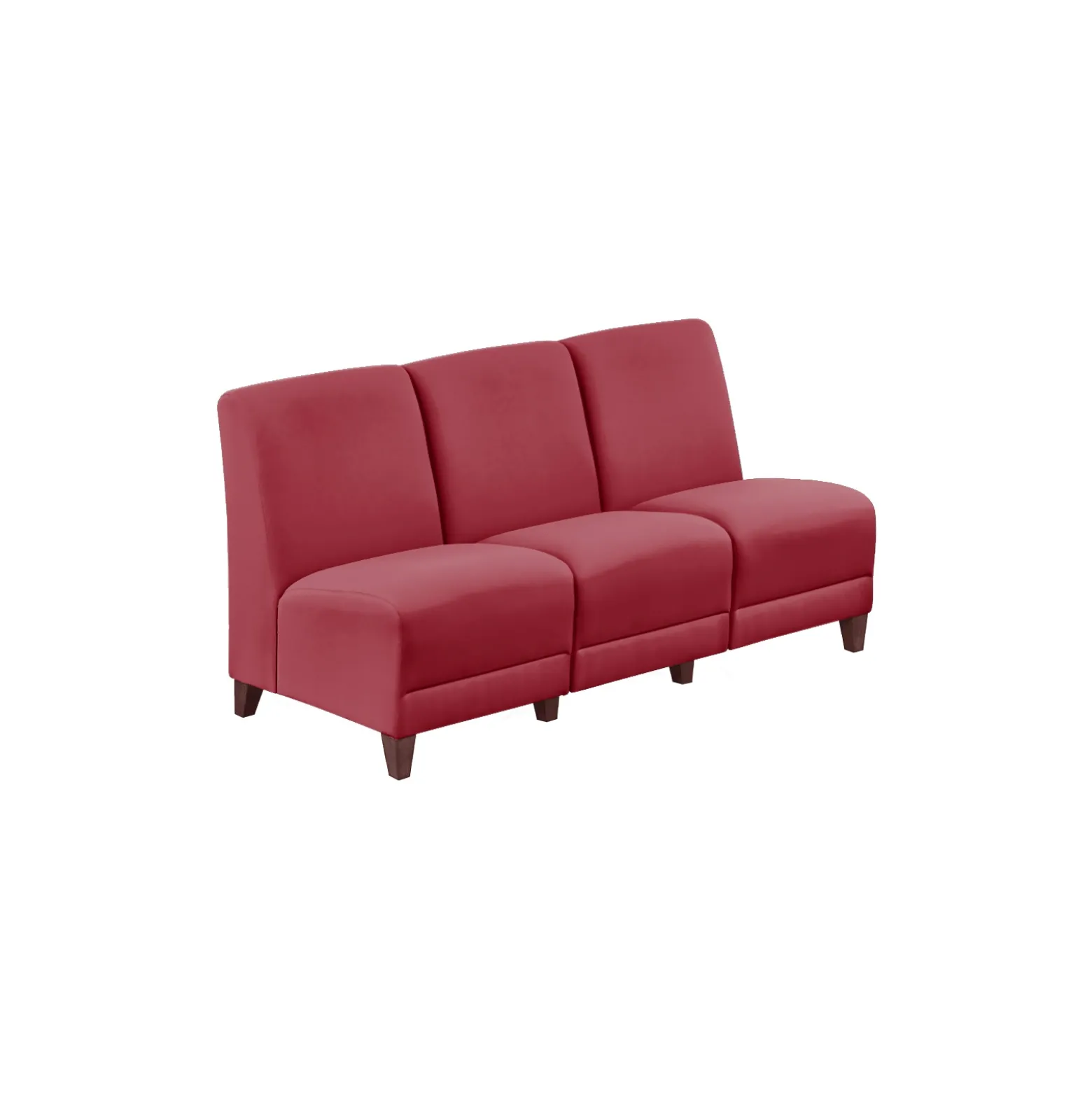 Parkside Armless Sofa in Polyurethane or Fabric - 64.5"W